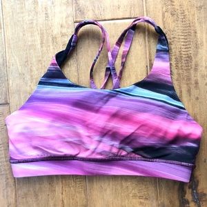 Lululemon energy bra pink shades sz 8